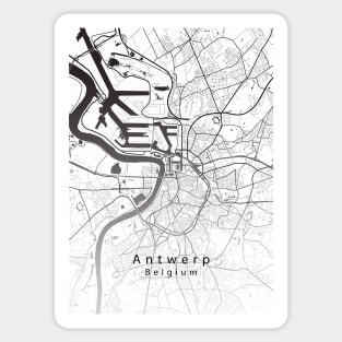 Antwerp Belgium City Map Sticker